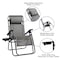 Flash Furniture Gray Mesh Zero Gravity Lounge Chair, PK 2 2-GM-103122SS-GR-GG - alternate 10